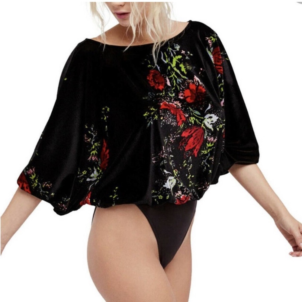 EUC Free People Intimately Velvet Bodysuit